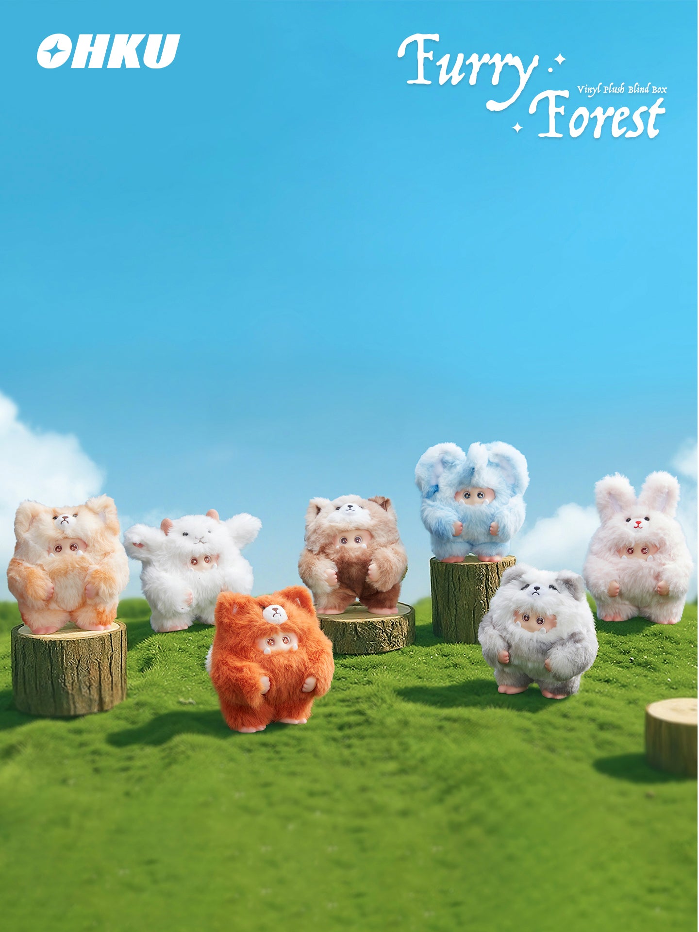 OHKU GIGGLE MONSTER Furry Forest Series