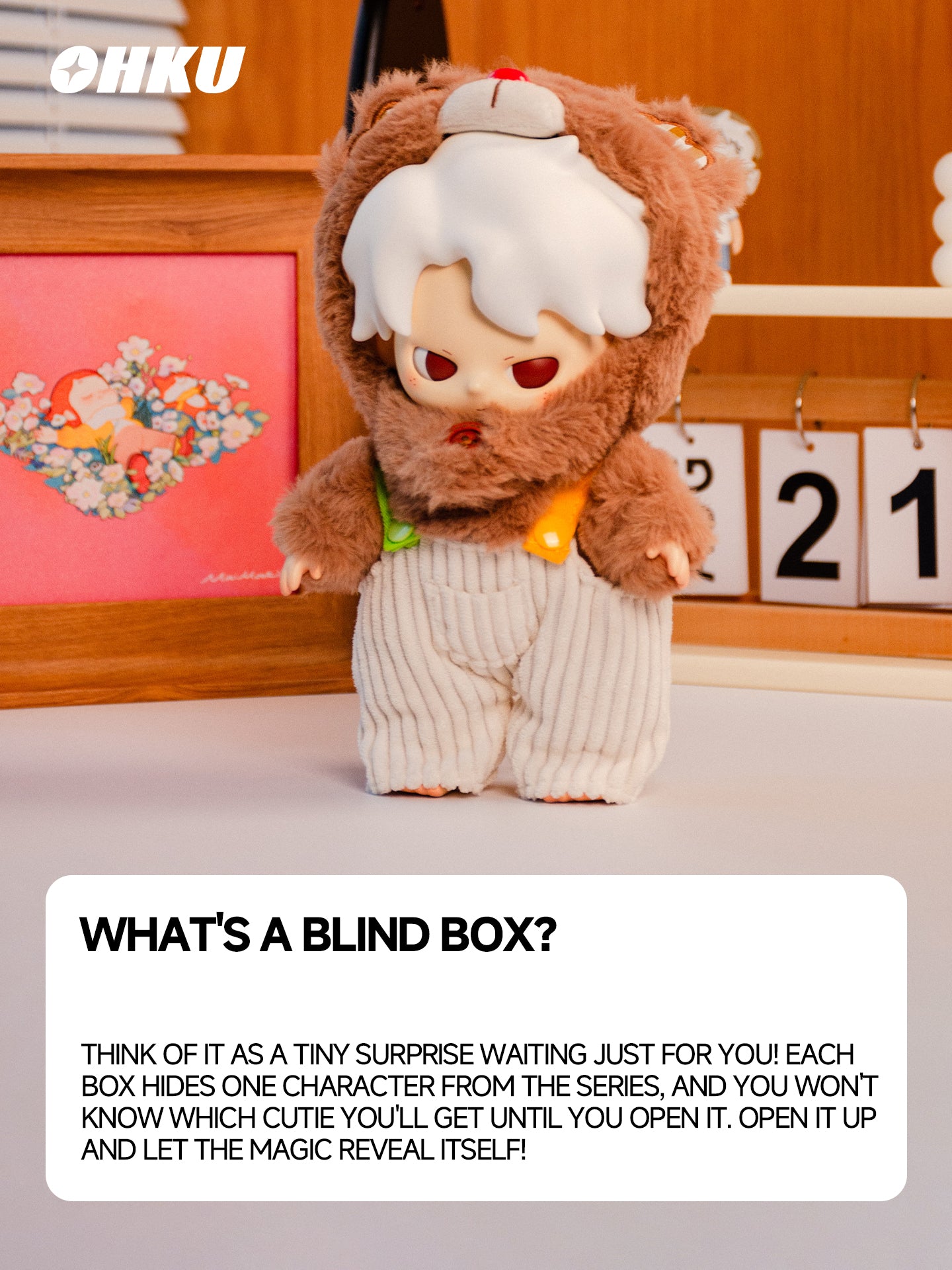 OHKU DREAM BOY ACCESSORIES SPRING OUTING BEAR VINYL DOLL